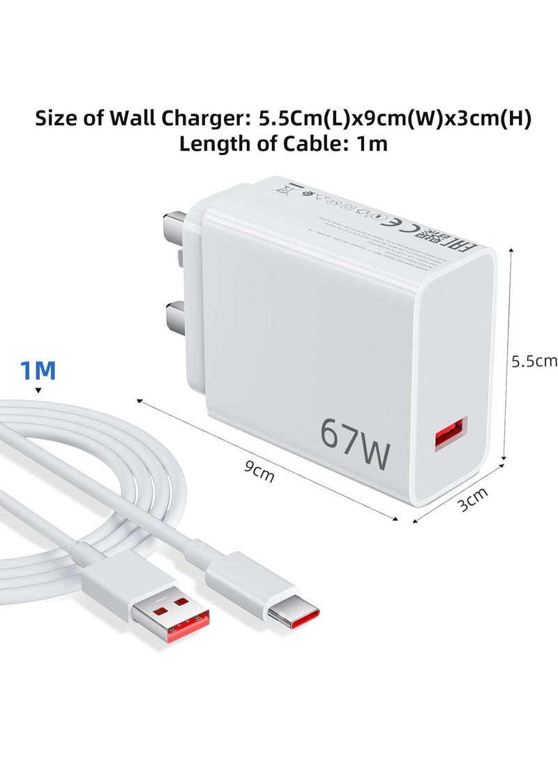67W Turbo Fast Wall Charger, Quick Charge for Xiaomi 17 15 14 14T 13 12 12t 12s 11 10 Pro Lite Redmi Note K90 K80 K70 K60 K50 15 14 13 12 11 11s 12 Pro Plus Poco F8 F7 F6 F5 X5 X4 F8 F7 F6 F5 F4 Gt Black Shark 4 5 6 7 Pro 3.3ft 3A Type C Cable - Image 3
